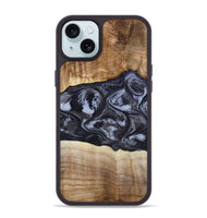 iPhone 15 Plus Wood Phone Case - Jolene (Black & White, 808398)