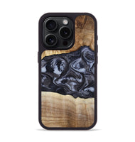 iPhone 15 Pro Wood Phone Case - Jolene (Black & White, 808398)