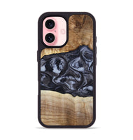 iPhone 16 Wood Phone Case - Jolene (Black & White, 808398)