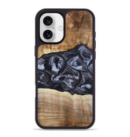 iPhone 16 Plus Wood Phone Case - Jolene (Black & White, 808398)