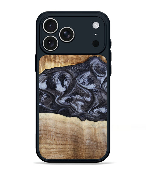 iPhone 17 Pro Max Wood Phone Case - Jolene (Black & White, 808398)