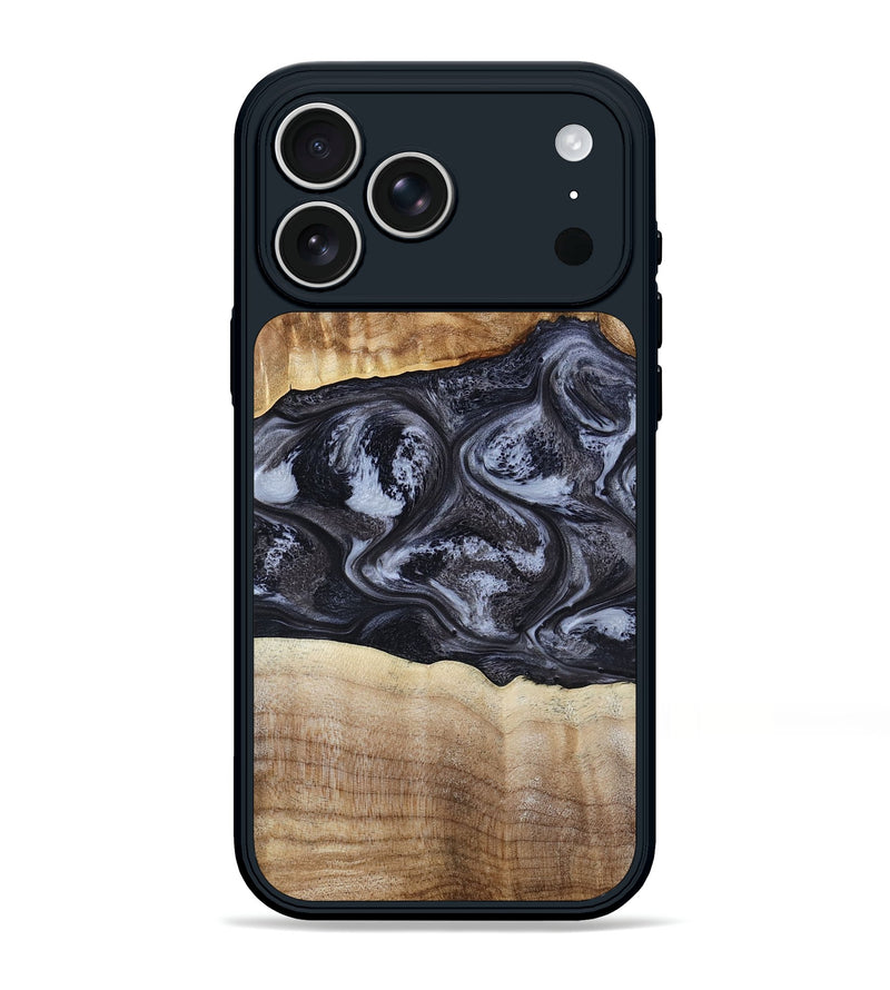 iPhone 17 Pro Max Wood Phone Case - Jolene (Black & White, 808398)