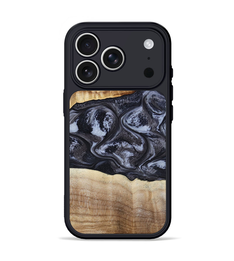 iPhone 17 Pro Wood Phone Case - Jolene (Black & White, 808398)