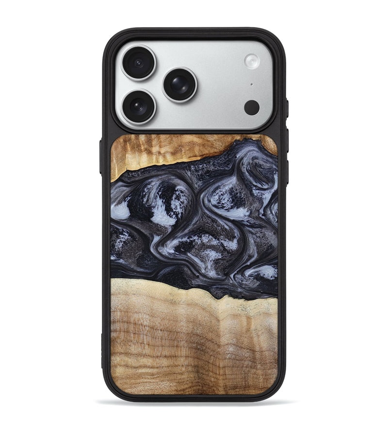iPhone 18 Pro Max Wood Phone Case - Jolene (Black & White, 808398)