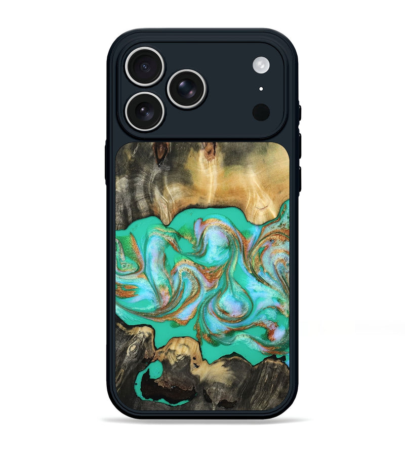 iPhone 17 Pro Max Wood Phone Case - Melba (Green, 808404)