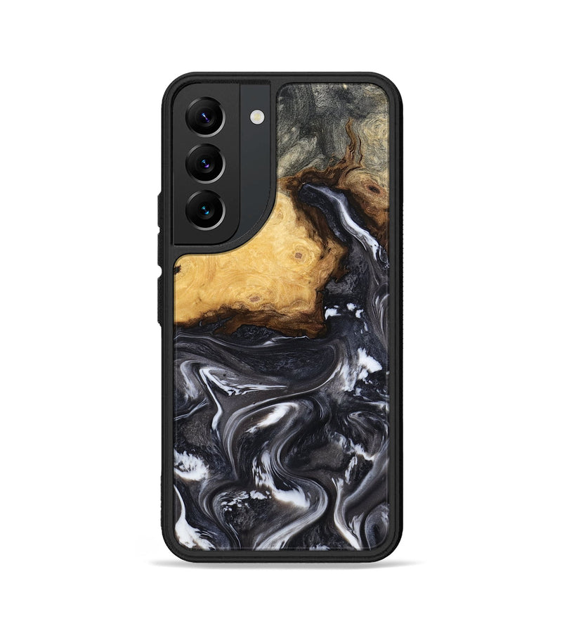 Galaxy S22 Wood Phone Case - Kelsie (Black & White, 808405)