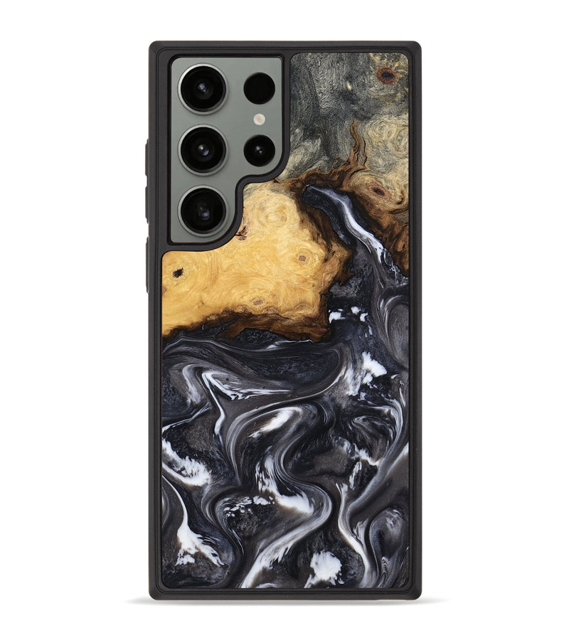 Galaxy S23 Ultra Wood Phone Case - Kelsie (Black & White, 808405)