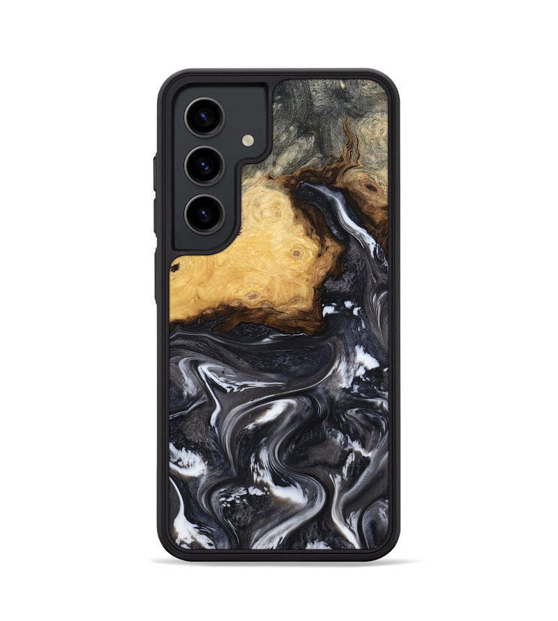 Galaxy S24 Wood Phone Case - Kelsie (Black & White, 808405)