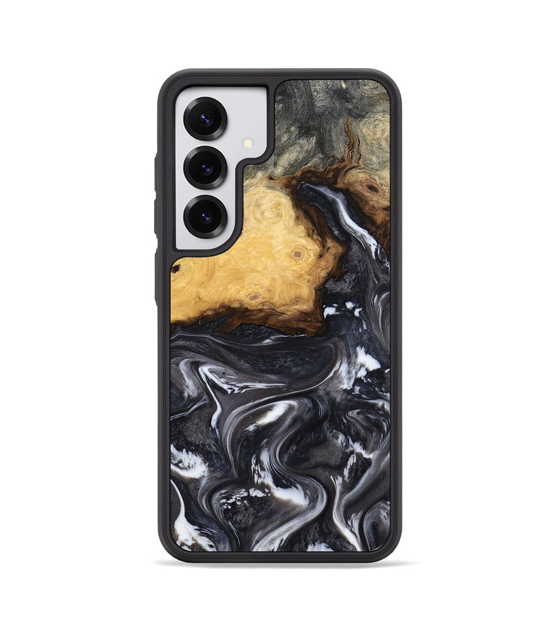 Galaxy S25 Wood Phone Case - Kelsie (Black & White, 808405)