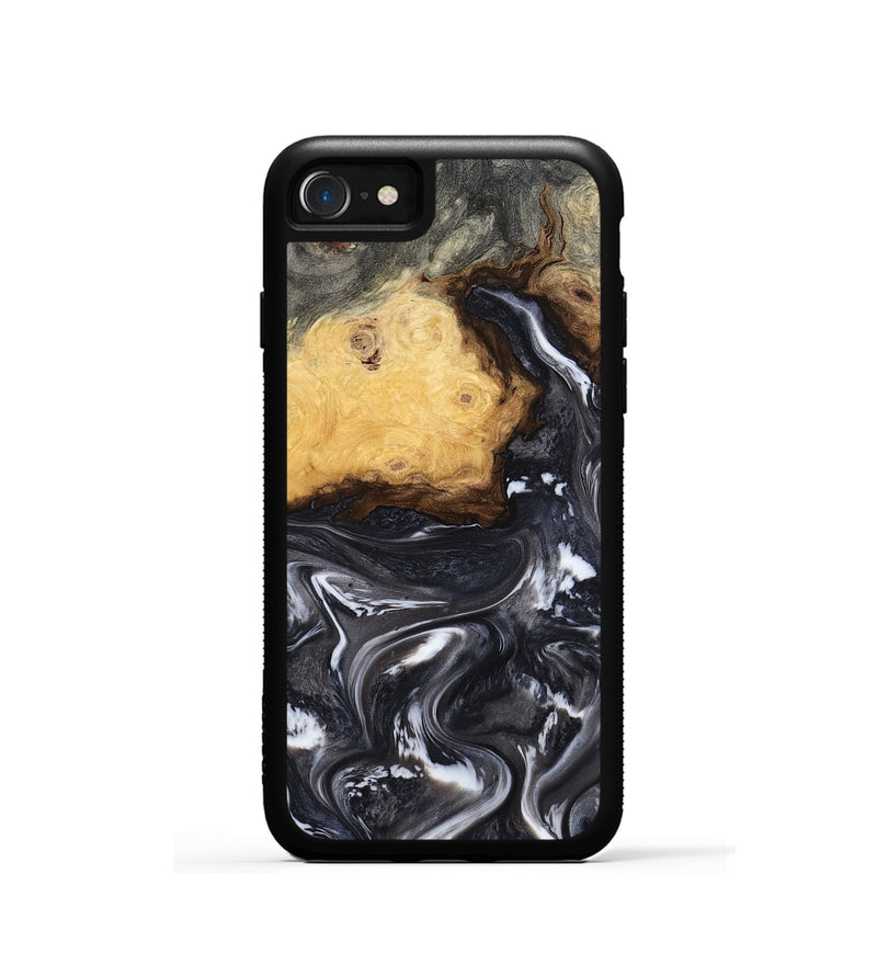 iPhone SE Wood Phone Case - Kelsie (Black & White, 808405)