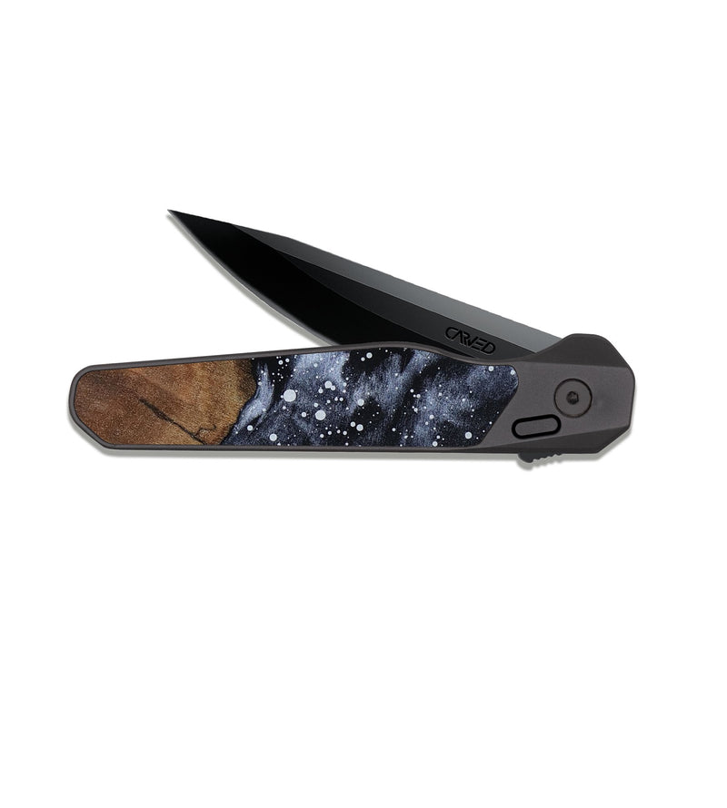 EDC Dark Slate Wood Pocket Knife - Opal (Cosmos, 808448)