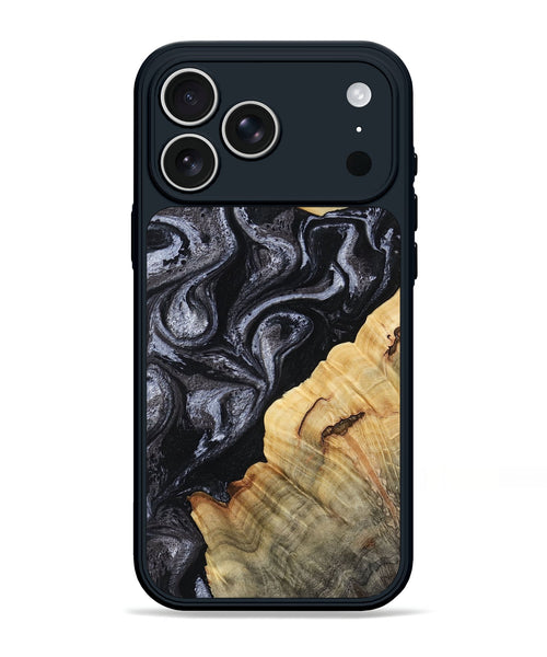 iPhone 17 Pro Max Wood Phone Case - Kenisha (Black & White, 808457)