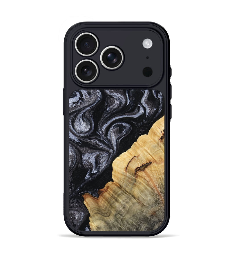 iPhone 17 Pro Wood Phone Case - Kenisha (Black & White, 808457)