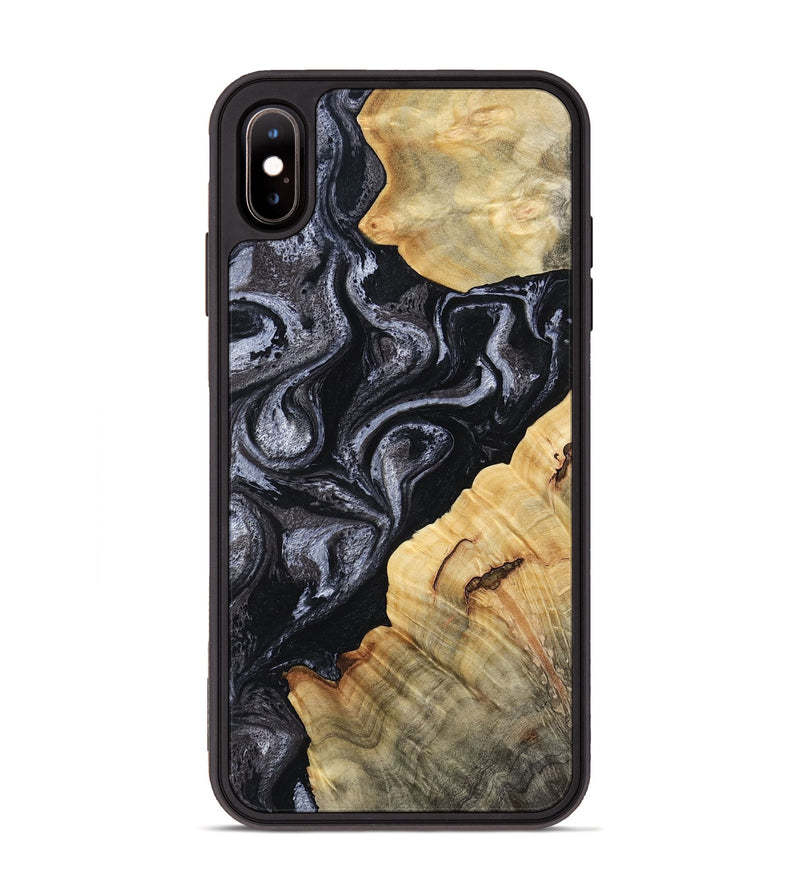 iPhone Xs Max Wood Phone Case - Kenisha (Black & White, 808457)