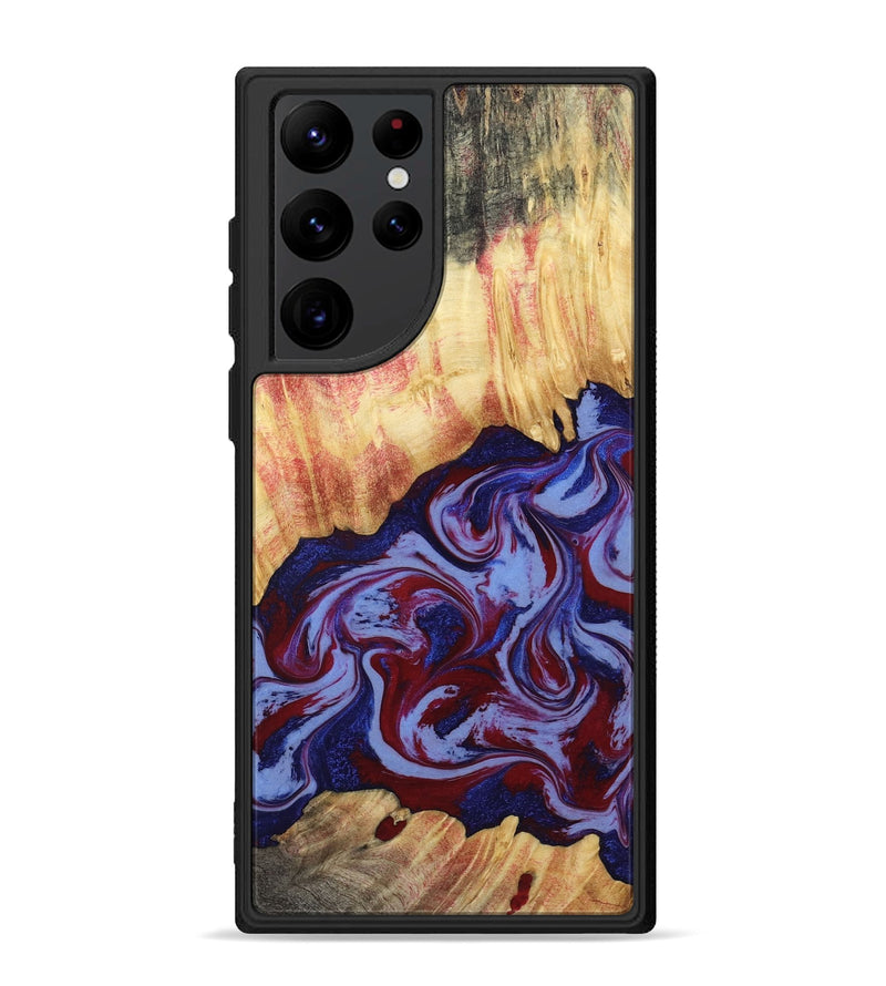 Galaxy S22 Ultra Wood Phone Case - Kara (Red, 808461)