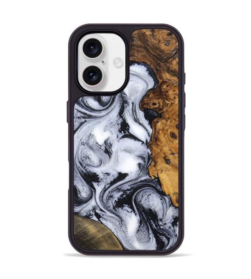 iPhone 17 Wood Phone Case - Kadin (Black & White, 808463)