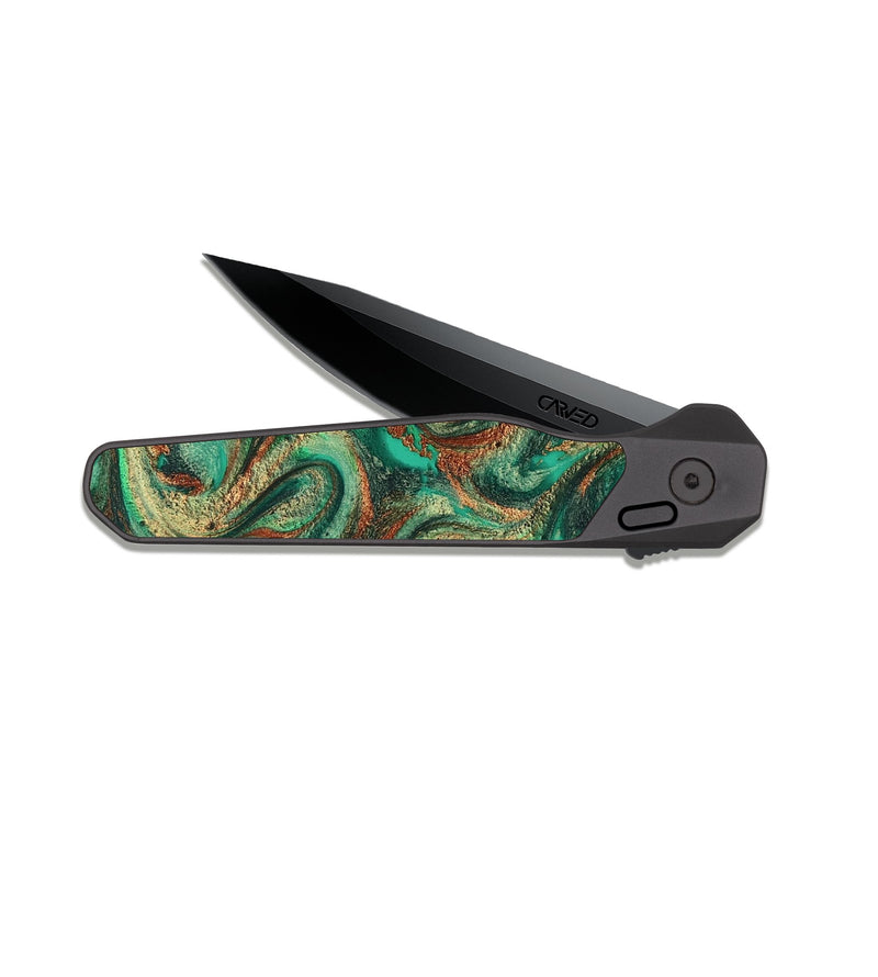 EDC Dark Slate Wood Pocket Knife - Mariel (Pattern, 808466)
