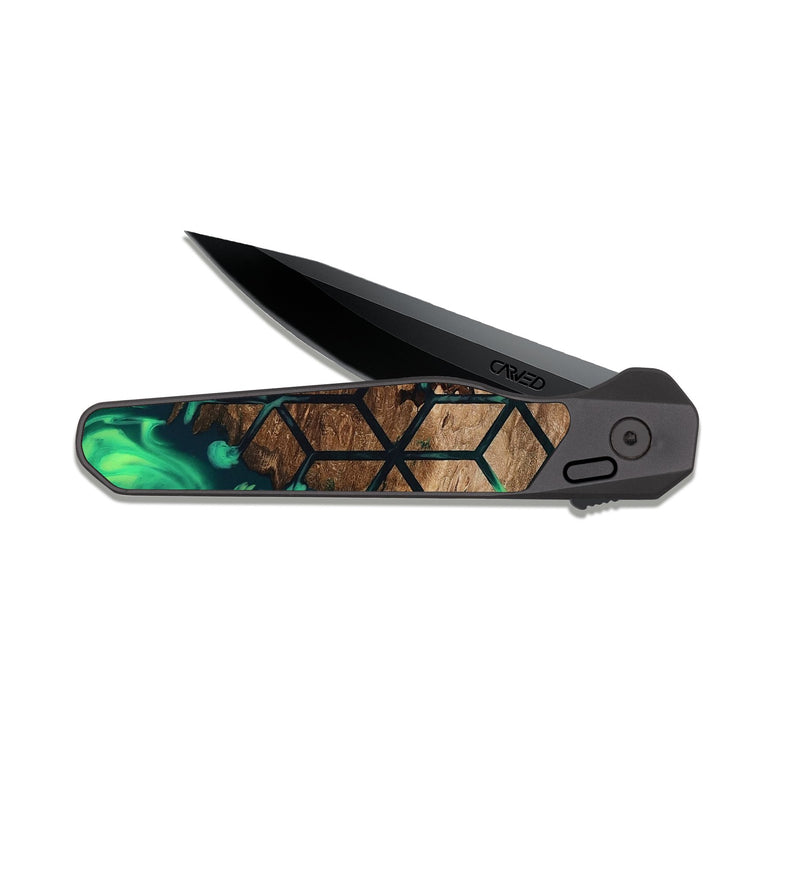EDC Dark Slate Wood Pocket Knife - Caden (Pattern, 808468)