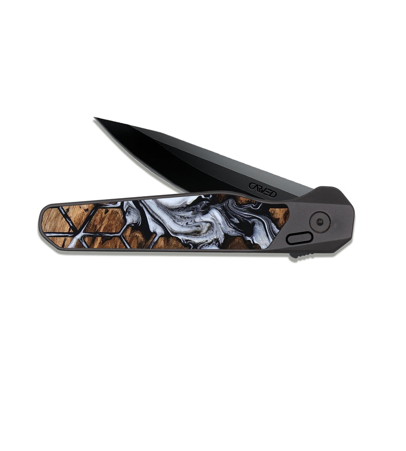 EDC Dark Slate Wood Pocket Knife - Kora (Pattern, 808480)
