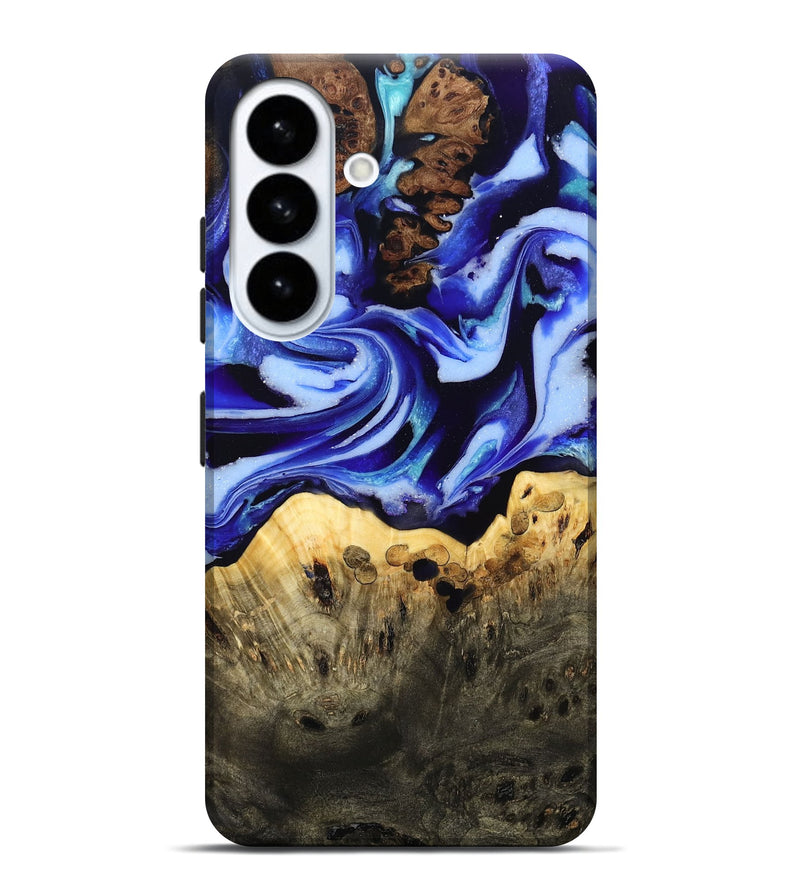 Galaxy S26 Plus Wood Live Edge Phone Case - Jazlynn (Blue, 808550)