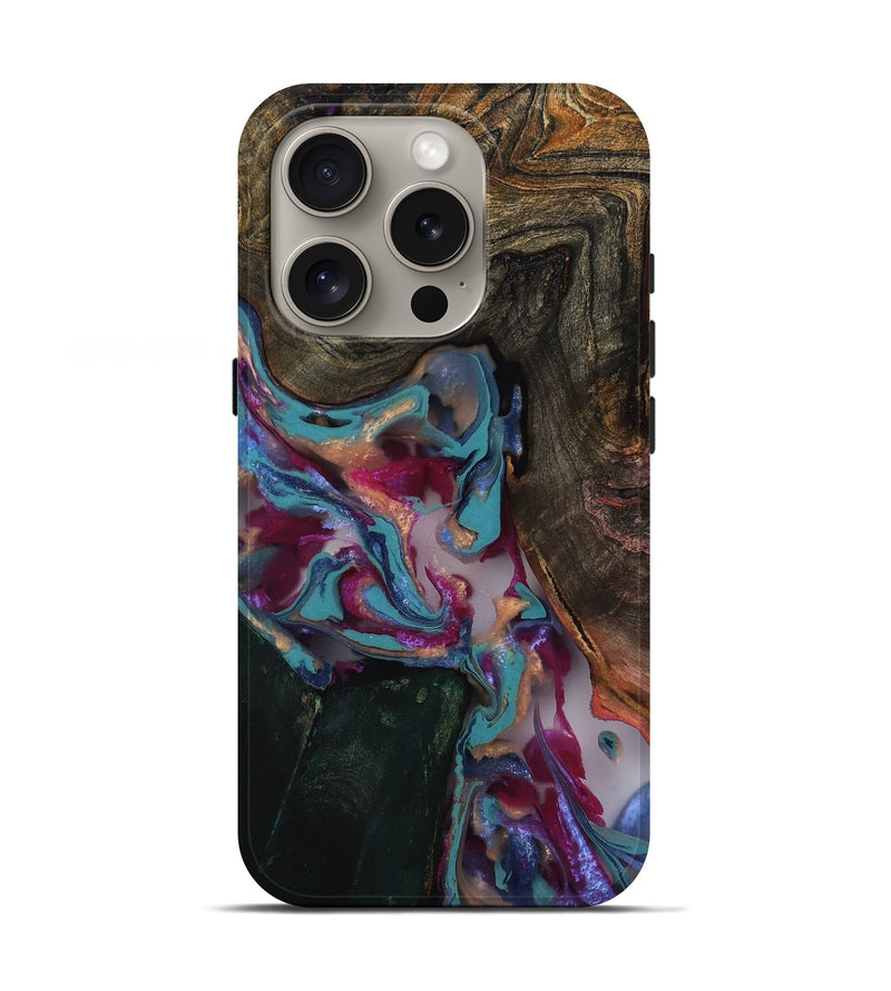 iPhone 16 Pro Wood Live Edge Phone Case - Maeve (Clear, 808554)