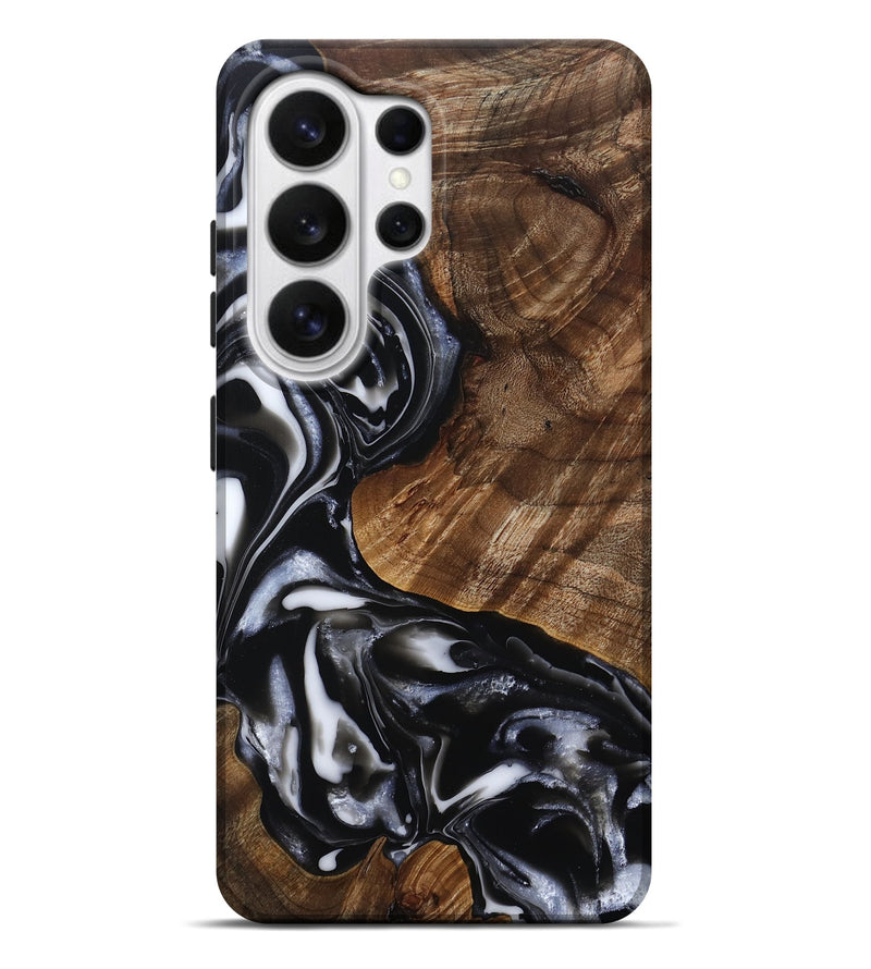 Galaxy S26 Ultra Wood Live Edge Phone Case - Marlen (Black & White, 808558)