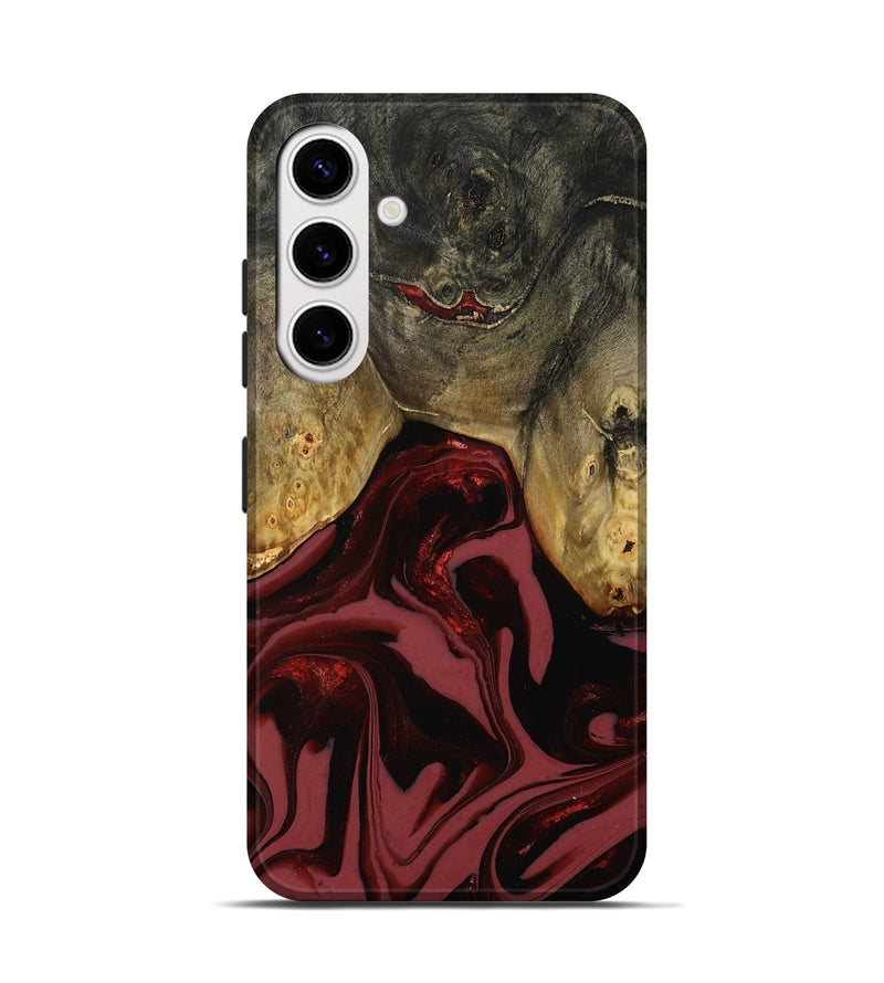 Galaxy S25 Wood Live Edge Phone Case - Dalton (Red, 808561)