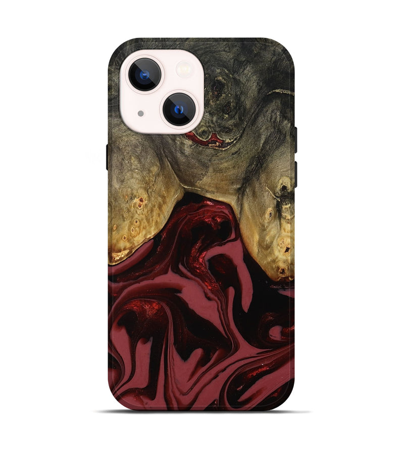 iPhone 14 Wood Live Edge Phone Case - Dalton (Red, 808561)