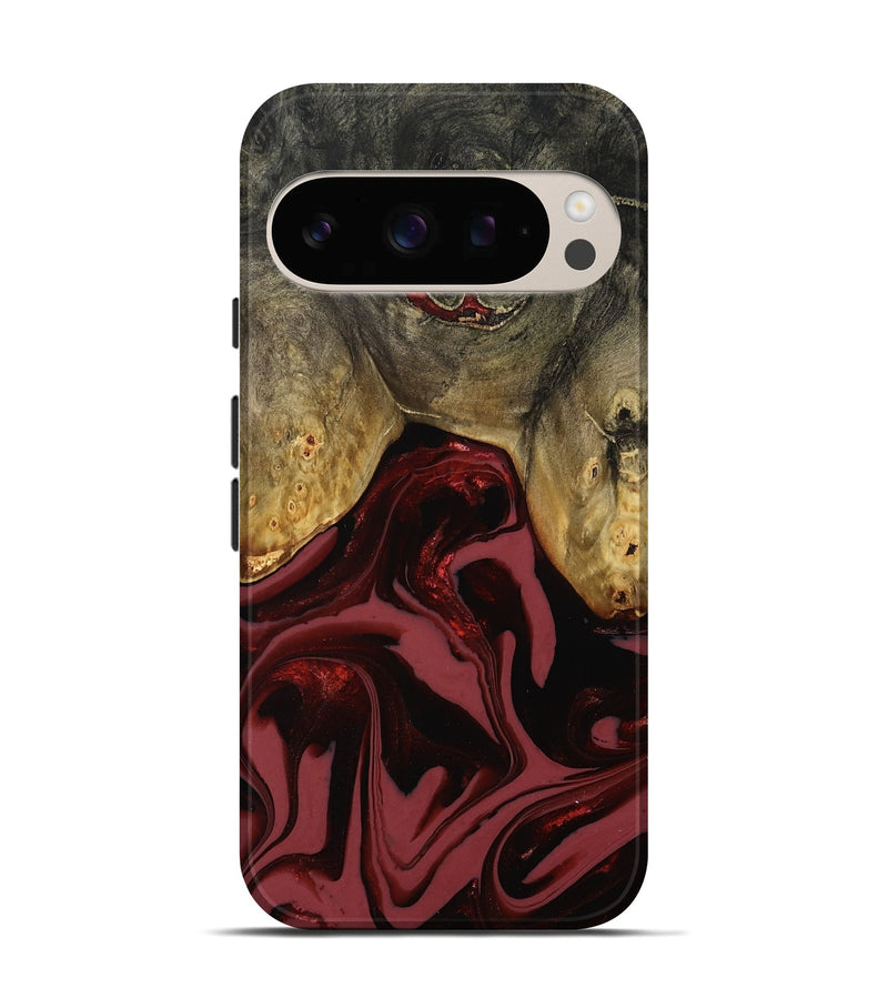Pixel 10 Pro Wood Live Edge Phone Case - Dalton (Red, 808561)