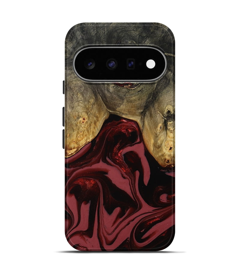 Pixel 11 Pro Wood Live Edge Phone Case - Dalton (Red, 808561)