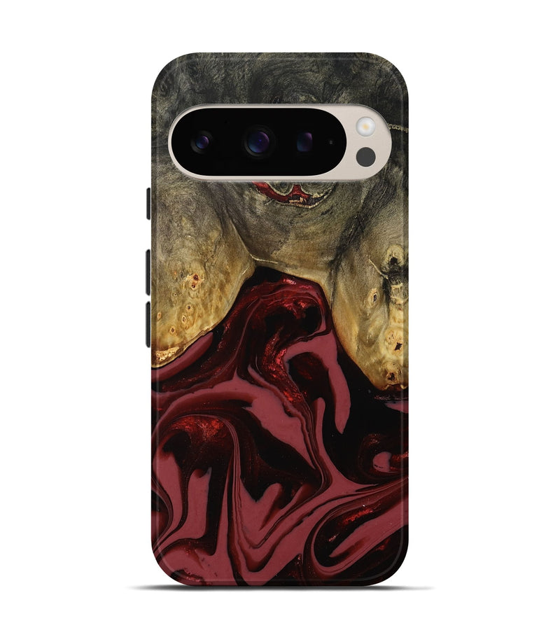 Pixel 9 Wood Live Edge Phone Case - Dalton (Red, 808561)