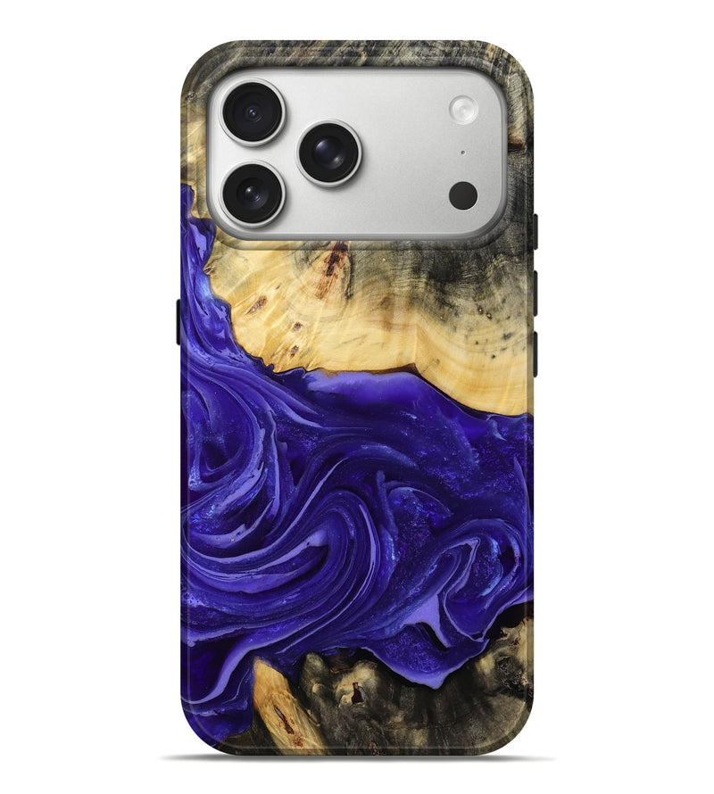 iPhone 17 Pro Max Wood Live Edge Phone Case - Lynne (Purple, 808562)