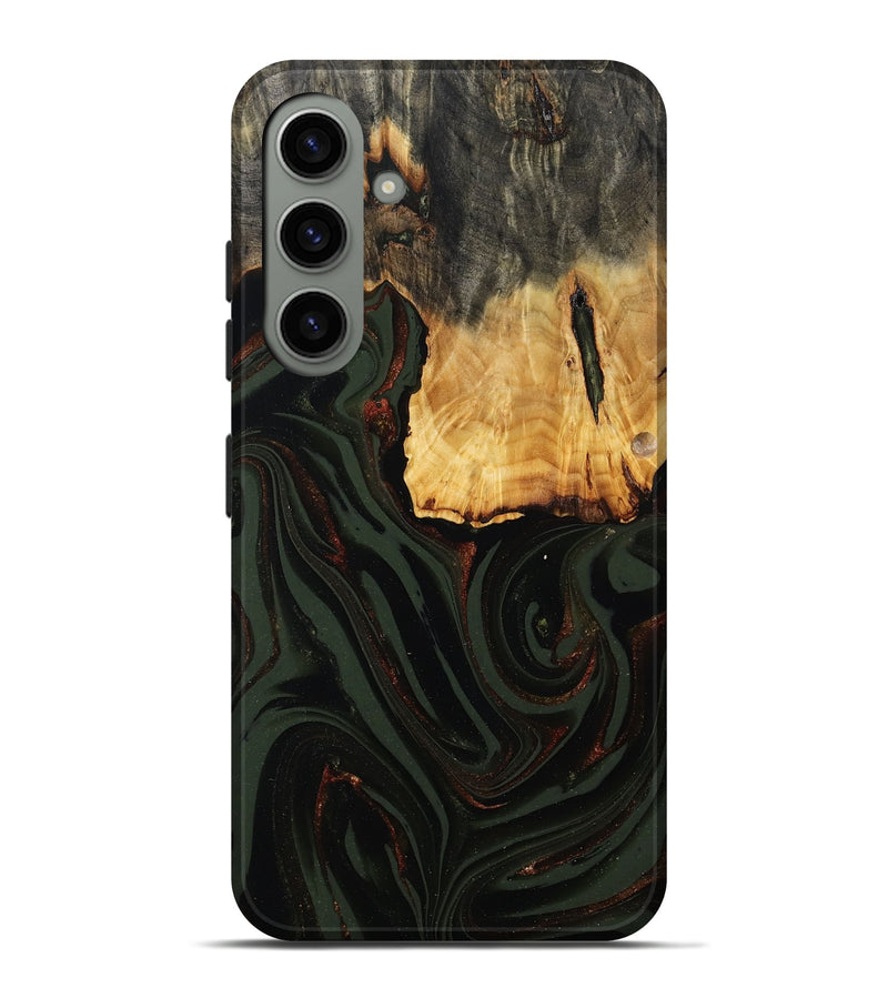 Galaxy S24 Plus Wood Live Edge Phone Case - Axton (Green, 808565)