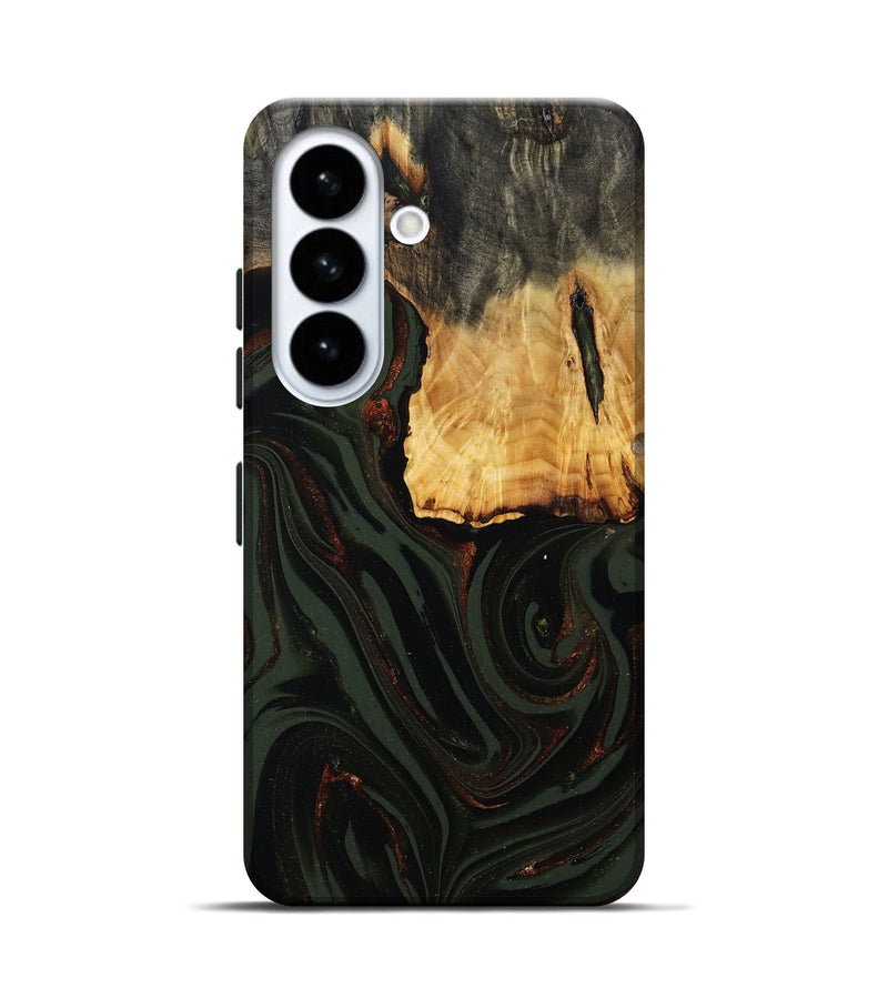 Galaxy S26 Wood Live Edge Phone Case - Axton (Green, 808565)