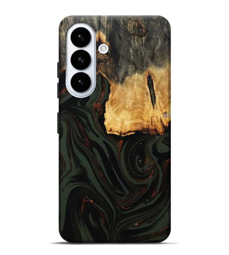 Galaxy S26 Plus Wood Live Edge Phone Case - Axton (Green, 808565)