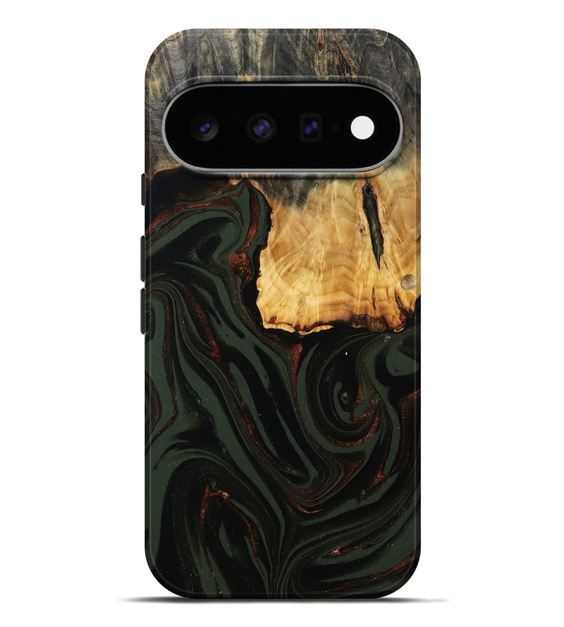 Pixel 11 Pro XL Wood Live Edge Phone Case - Axton (Green, 808565)