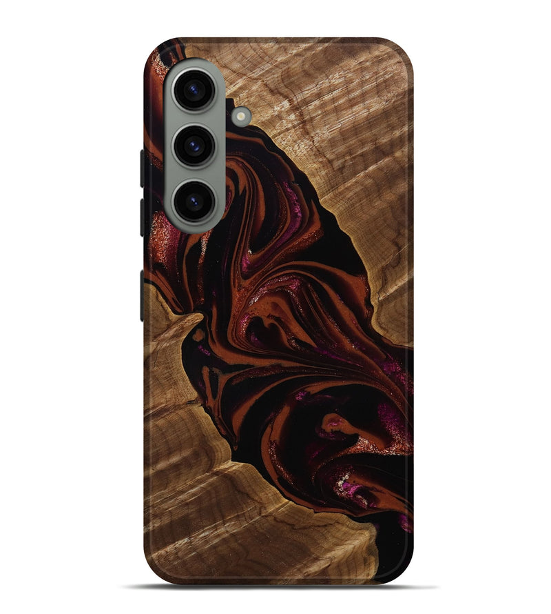 Galaxy S24 Plus Wood Live Edge Phone Case - Jett (Red, 808566)