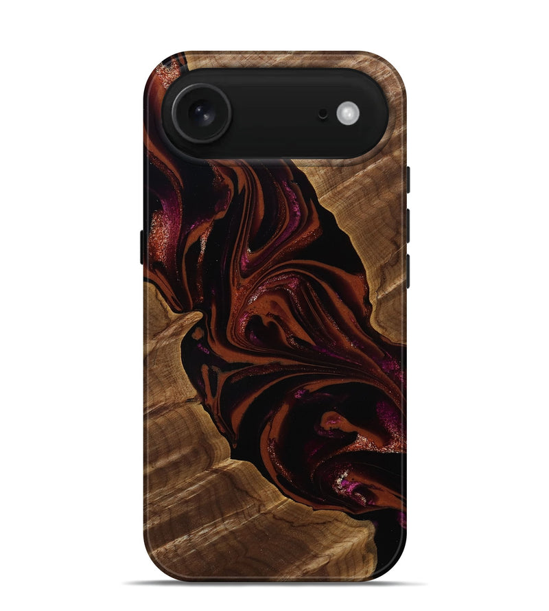 iPhone 17 Air Wood Live Edge Phone Case - Jett (Red, 808566)