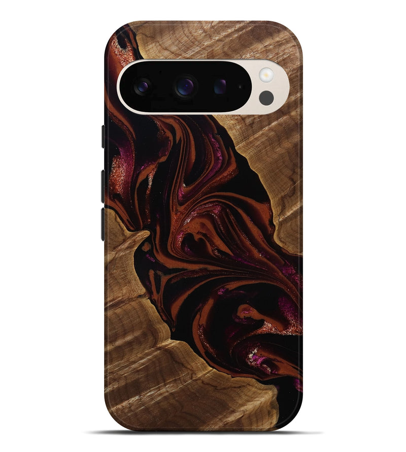 Pixel 10 Pro XL Wood Live Edge Phone Case - Jett (Red, 808566)
