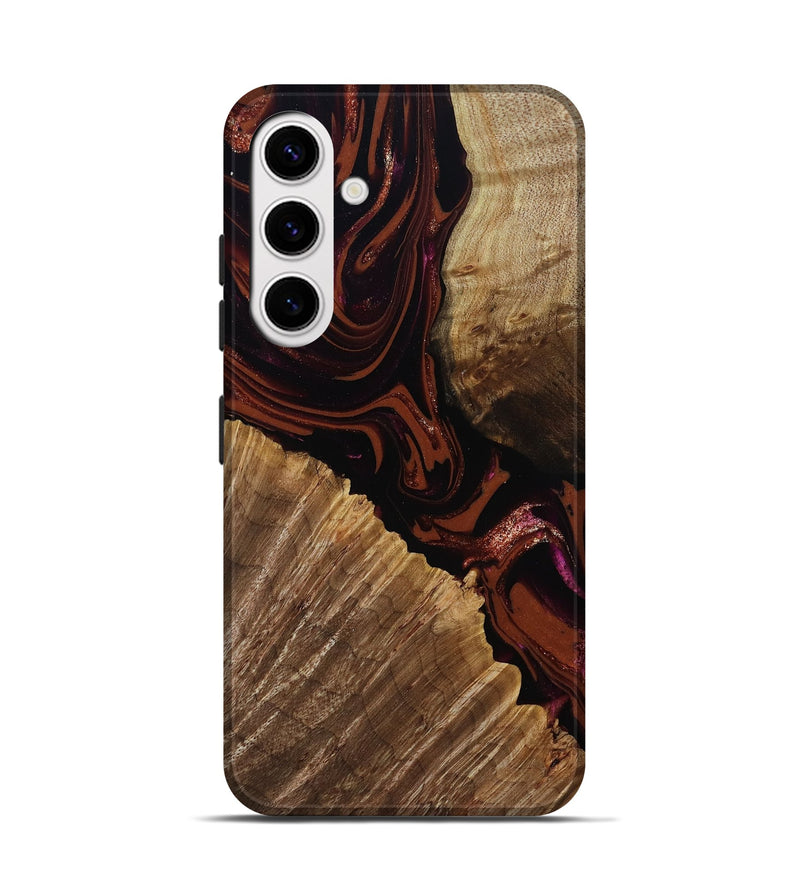 Galaxy S25 Wood Live Edge Phone Case - Lue (Red, 808567)
