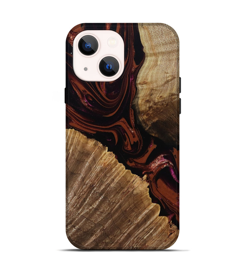 iPhone 14 Wood Live Edge Phone Case - Lue (Red, 808567)