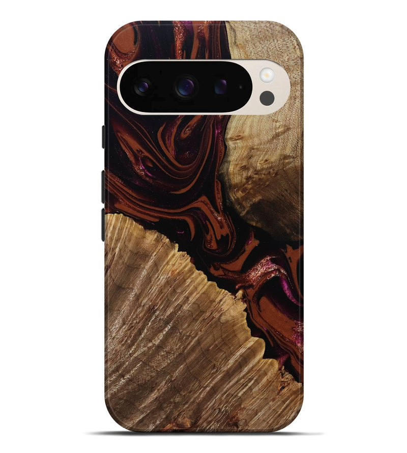 Pixel 10 Pro XL Wood Live Edge Phone Case - Lue (Red, 808567)