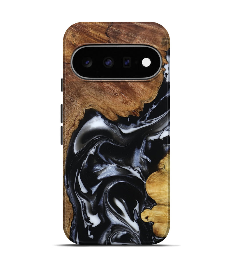 Pixel 11 Pro Wood Live Edge Phone Case - Gail (Black & White, 808572)