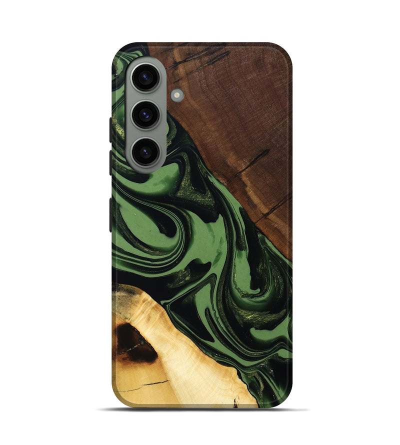 Galaxy S24 Wood Live Edge Phone Case - Junius (Green, 808573)