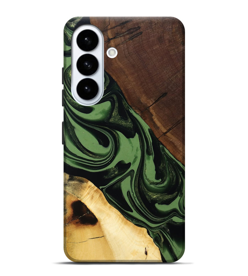 Galaxy S26 Plus Wood Live Edge Phone Case - Junius (Green, 808573)