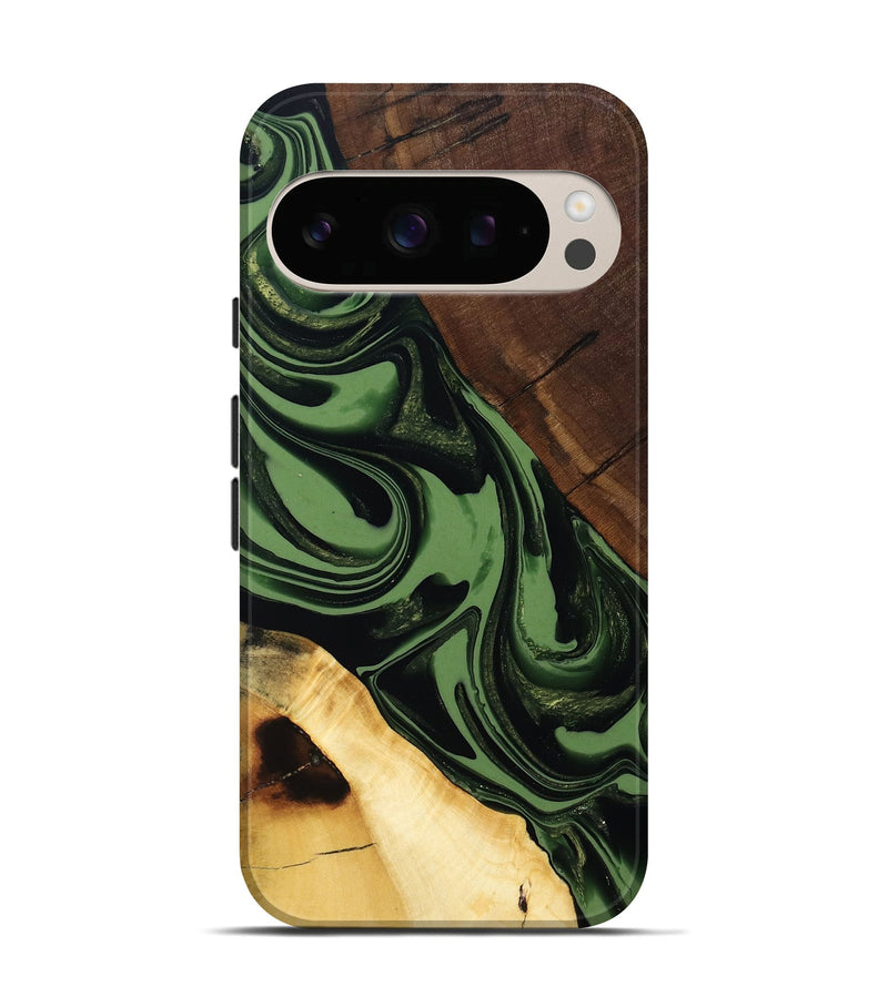 Pixel 10 Pro Wood Live Edge Phone Case - Junius (Green, 808573)