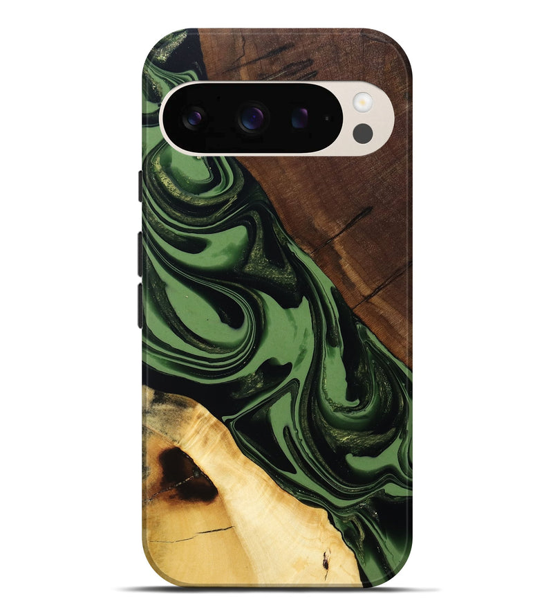 Pixel 10 Pro XL Wood Live Edge Phone Case - Junius (Green, 808573)