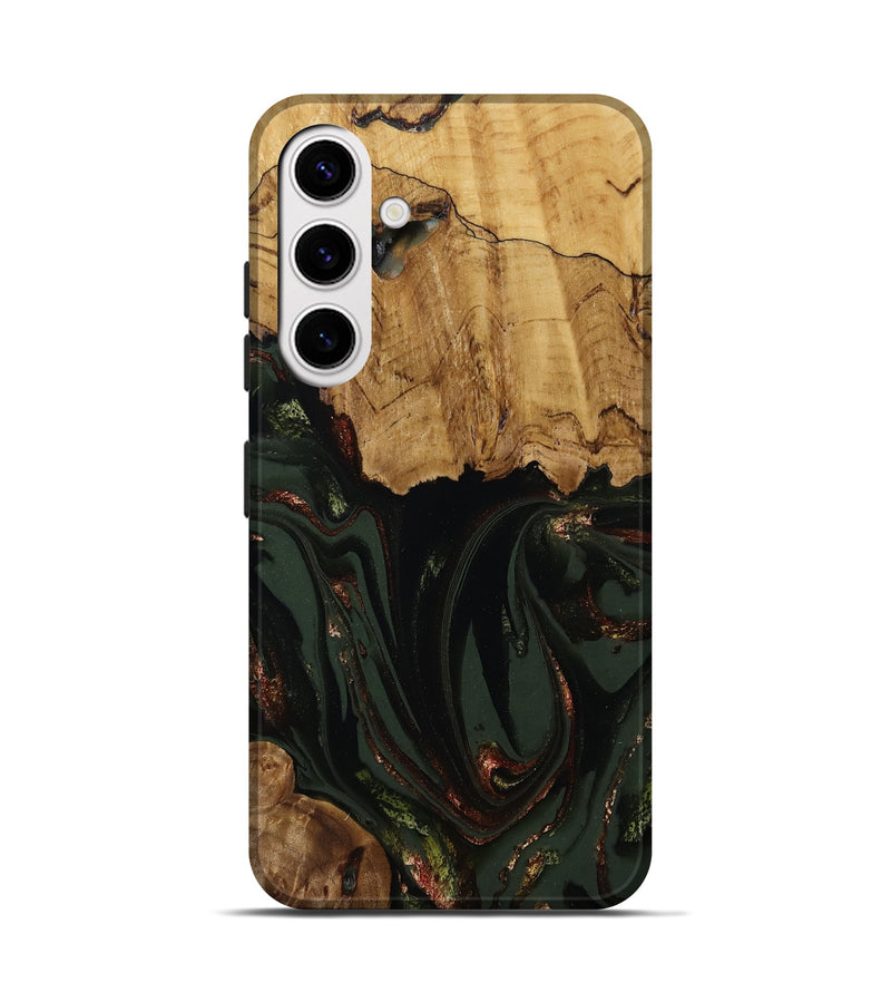Galaxy S25 Wood Live Edge Phone Case - Capri (Green, 808574)