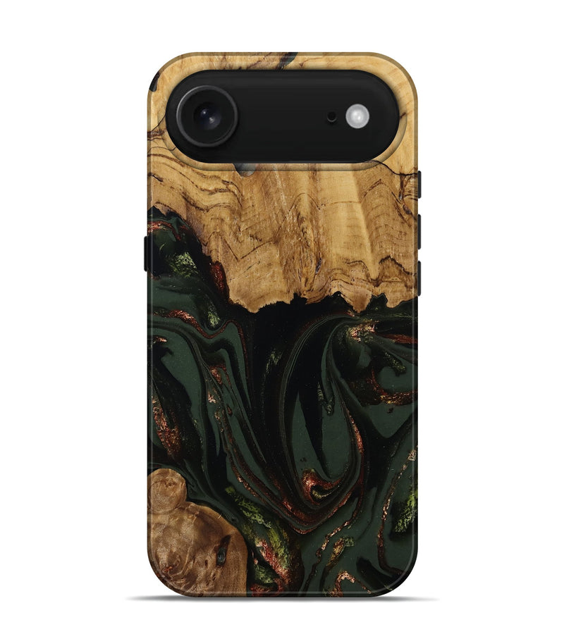 iPhone 17 Air Wood Live Edge Phone Case - Capri (Green, 808574)