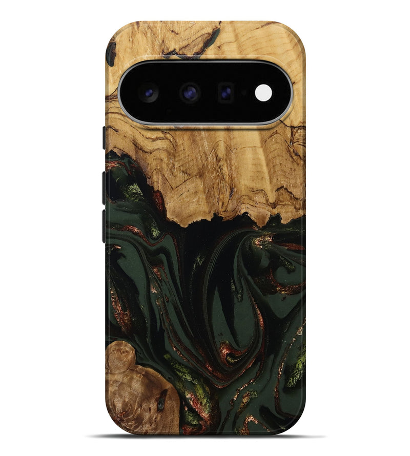 Pixel 11 Pro XL Wood Live Edge Phone Case - Capri (Green, 808574)